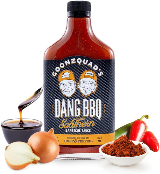 Hoff and Pepper Goonzquad Dang BBQ Southern Barbecue Sauce | Hickory Smoke Tangy Barbecue Sauce Handmade in Tennessee, 12.7 fluid_ounces, 1.0 count, 0.29 kilograms