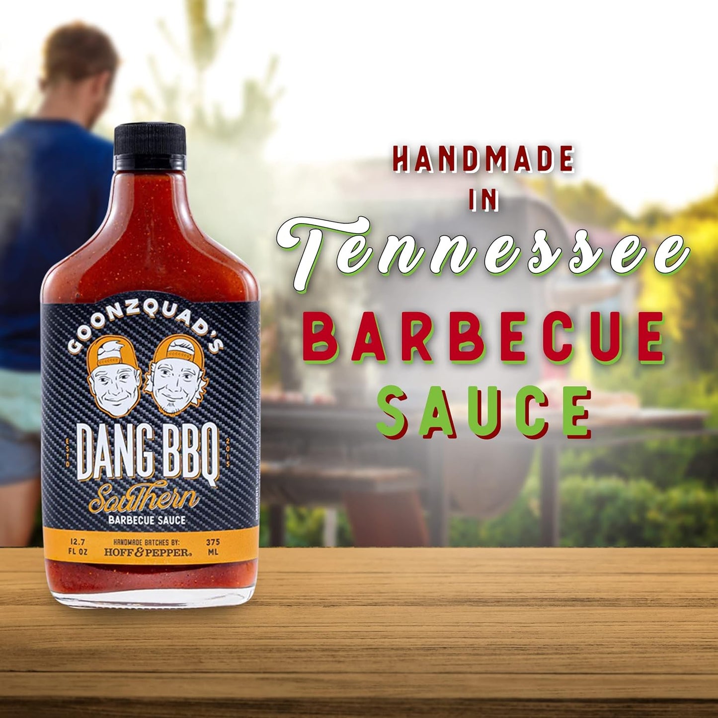 Hoff and Pepper Goonzquad Dang BBQ Southern Barbecue Sauce | Hickory Smoke Tangy Barbecue Sauce Handmade in Tennessee, 12.7 fluid_ounces, 1.0 count, 0.29 kilograms