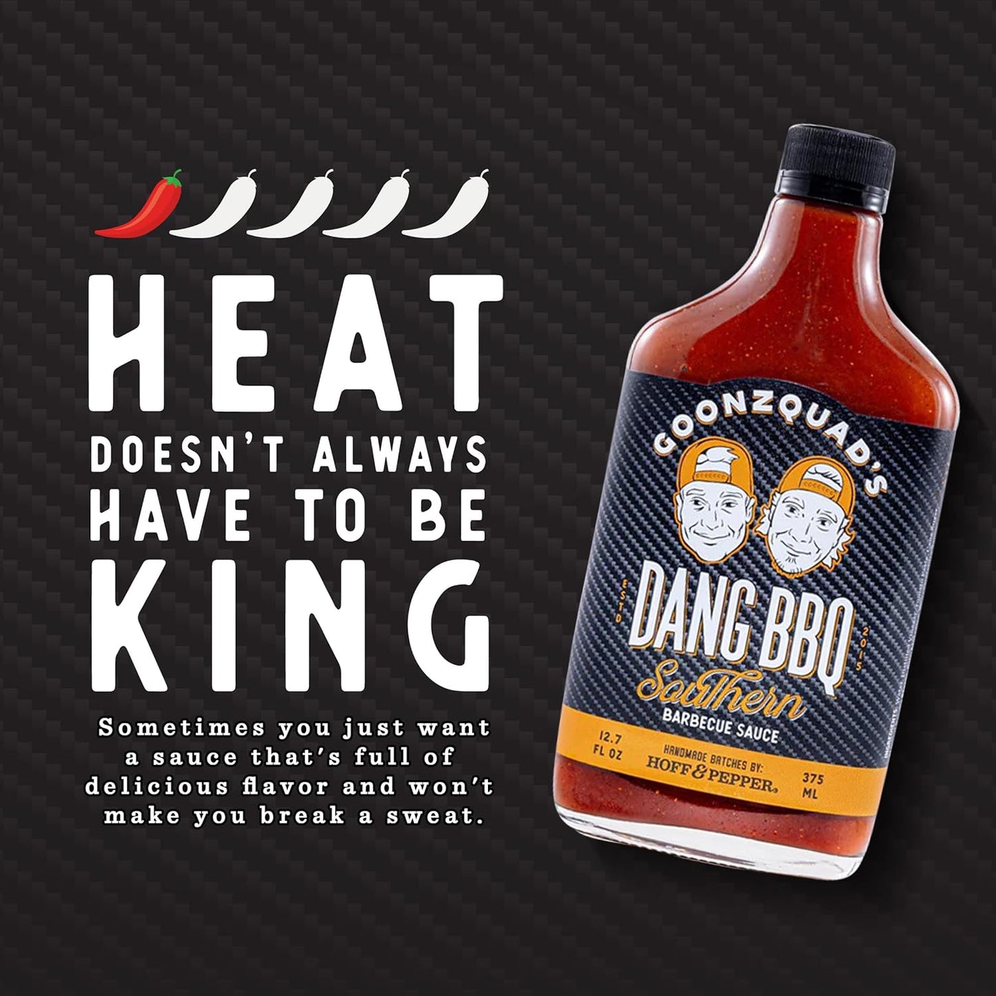 Hoff and Pepper Goonzquad Dang BBQ Southern Barbecue Sauce | Hickory Smoke Tangy Barbecue Sauce Handmade in Tennessee, 12.7 fluid_ounces, 1.0 count, 0.29 kilograms