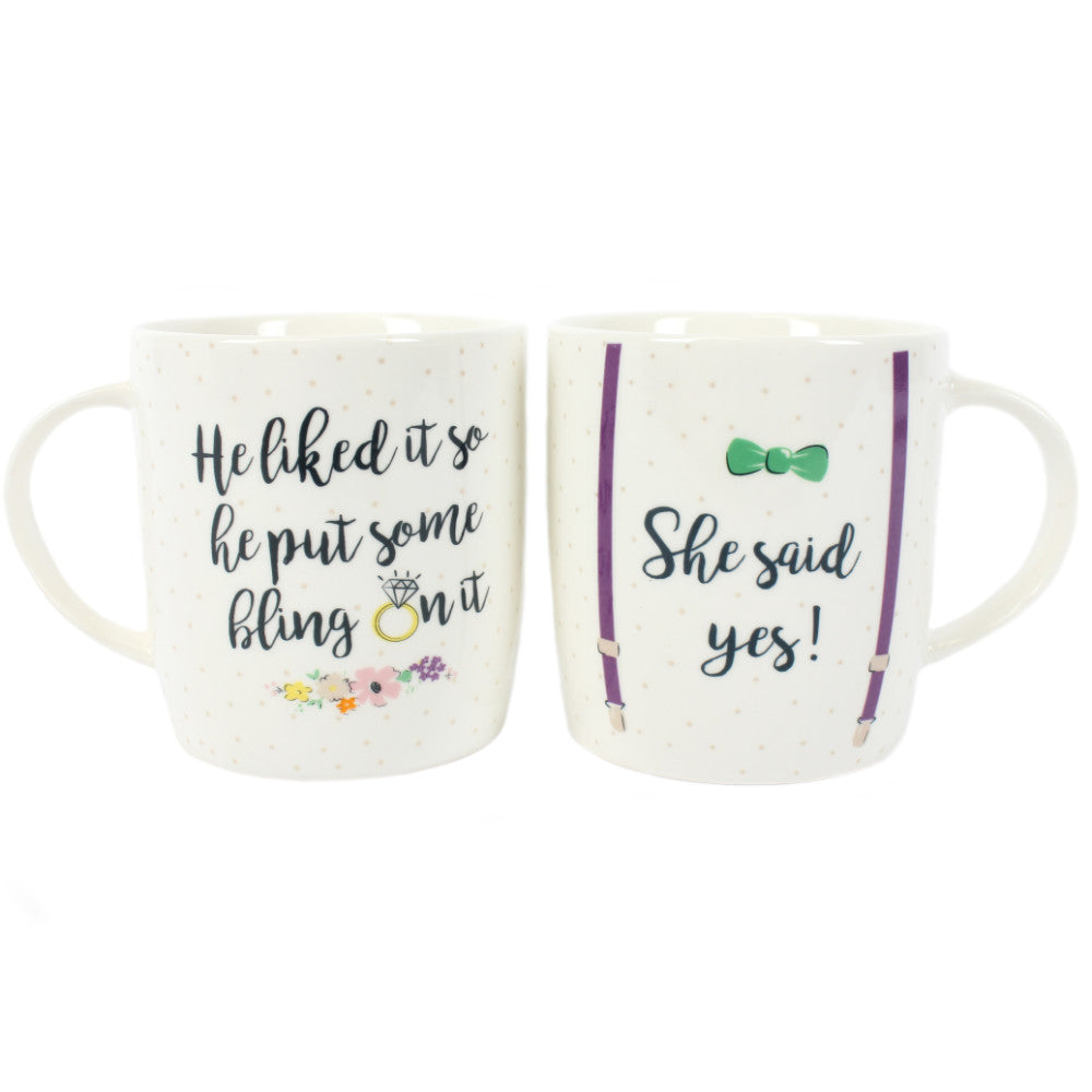 She Said Yes Mug Set