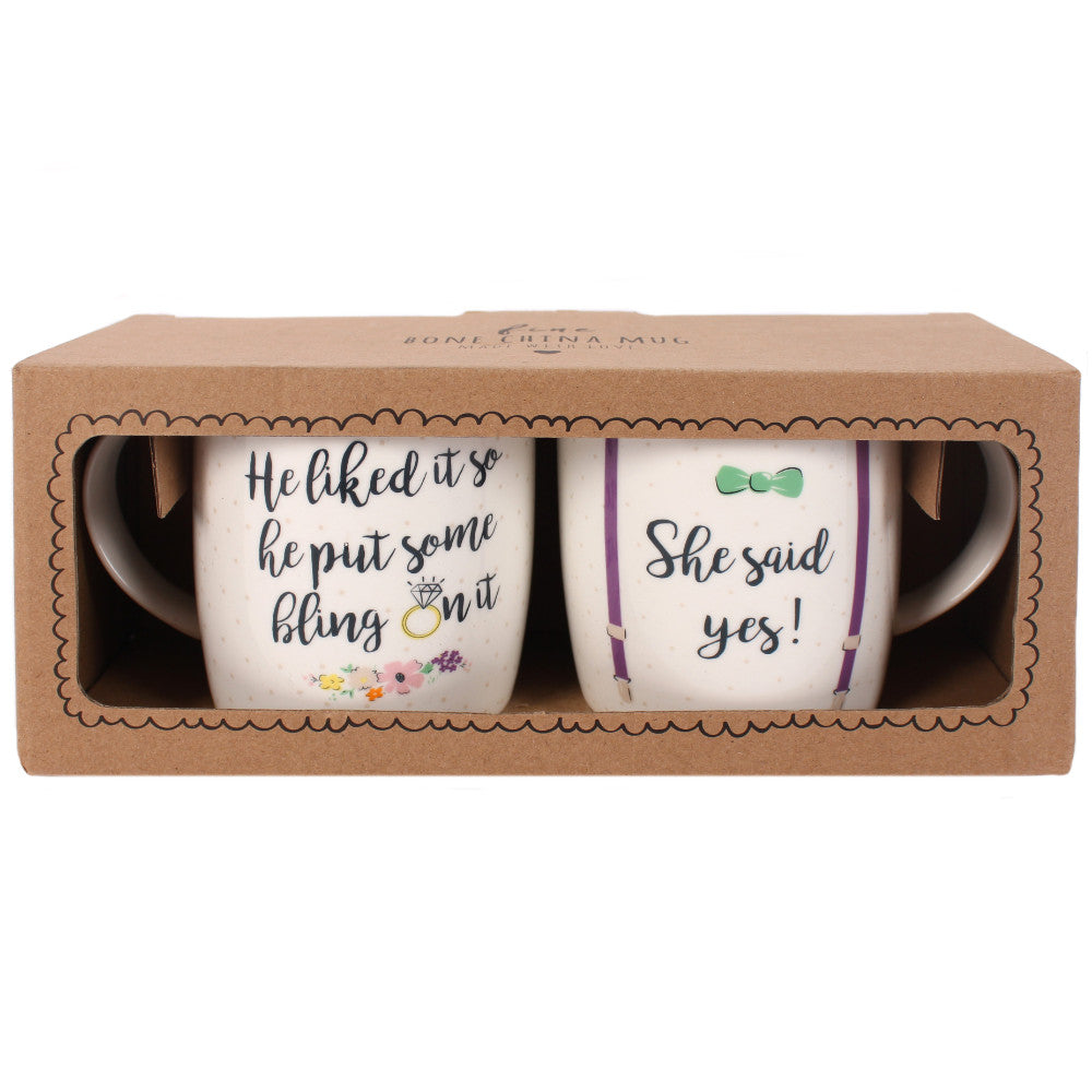 She Said Yes Mug Set