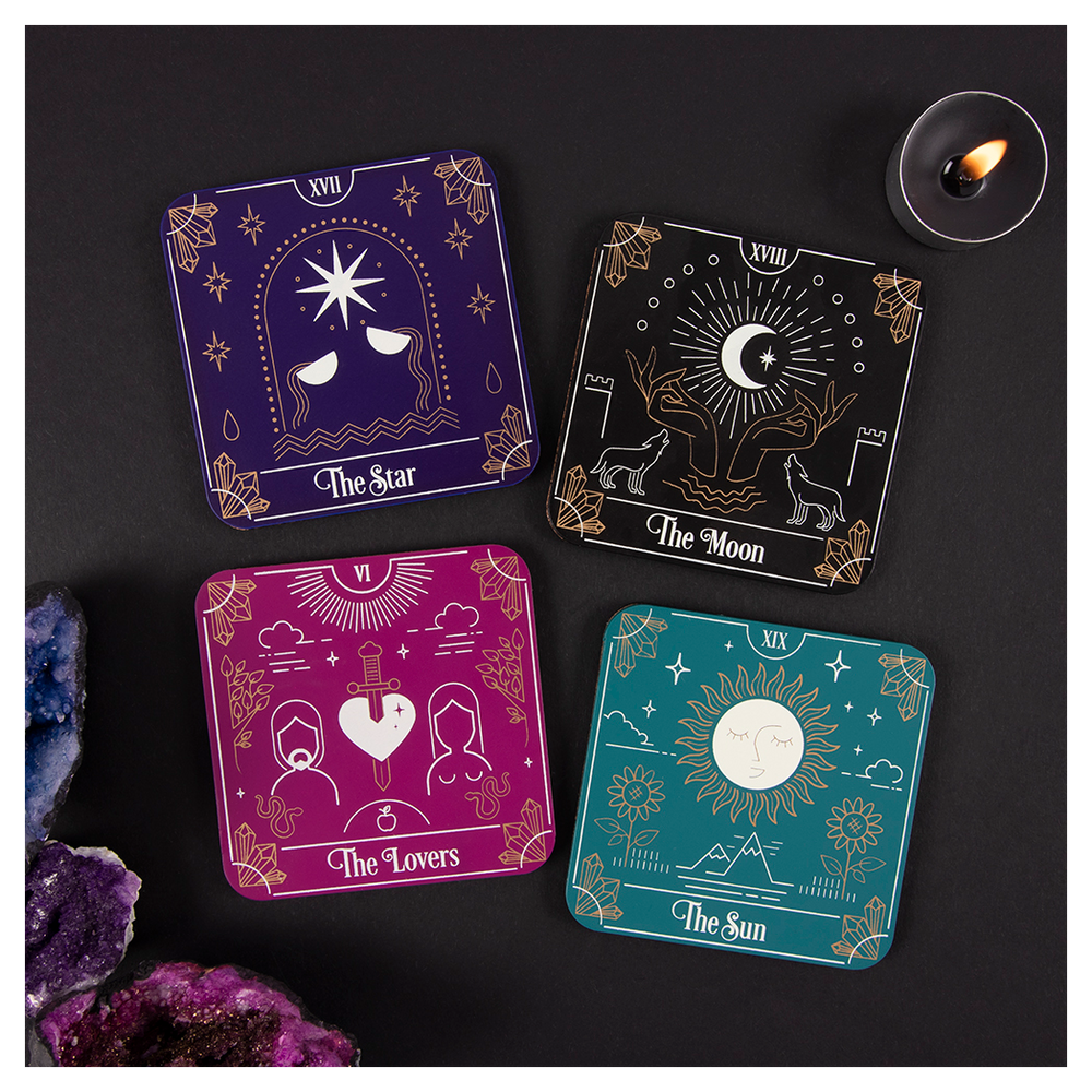 Tarot Card Coaster Set