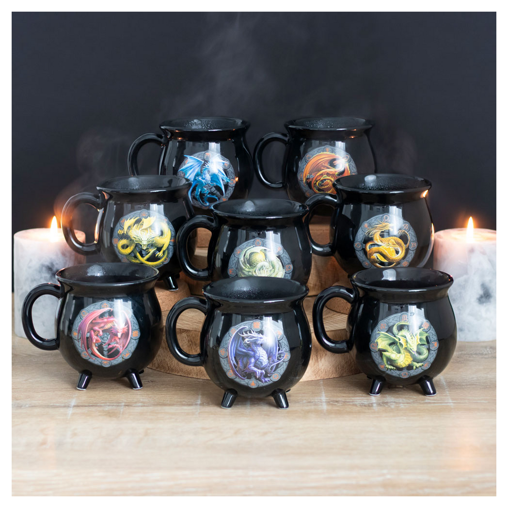 Samhain Colour Changing Cauldron Mug by Anne Stokes