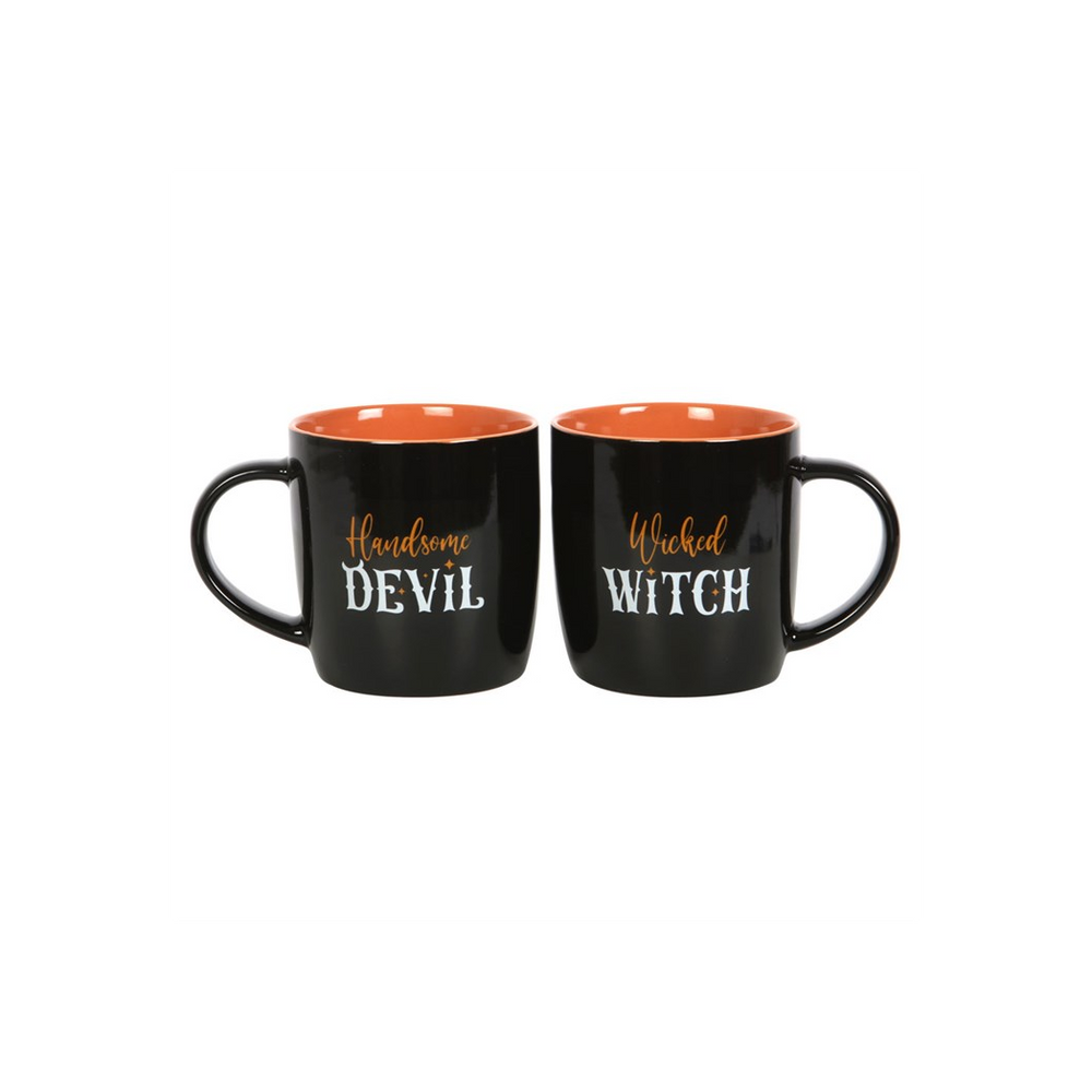 Wicked Witch and Handsome Devil Couples Mug Set