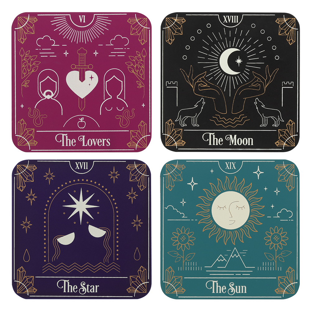 Tarot Card Coaster Set