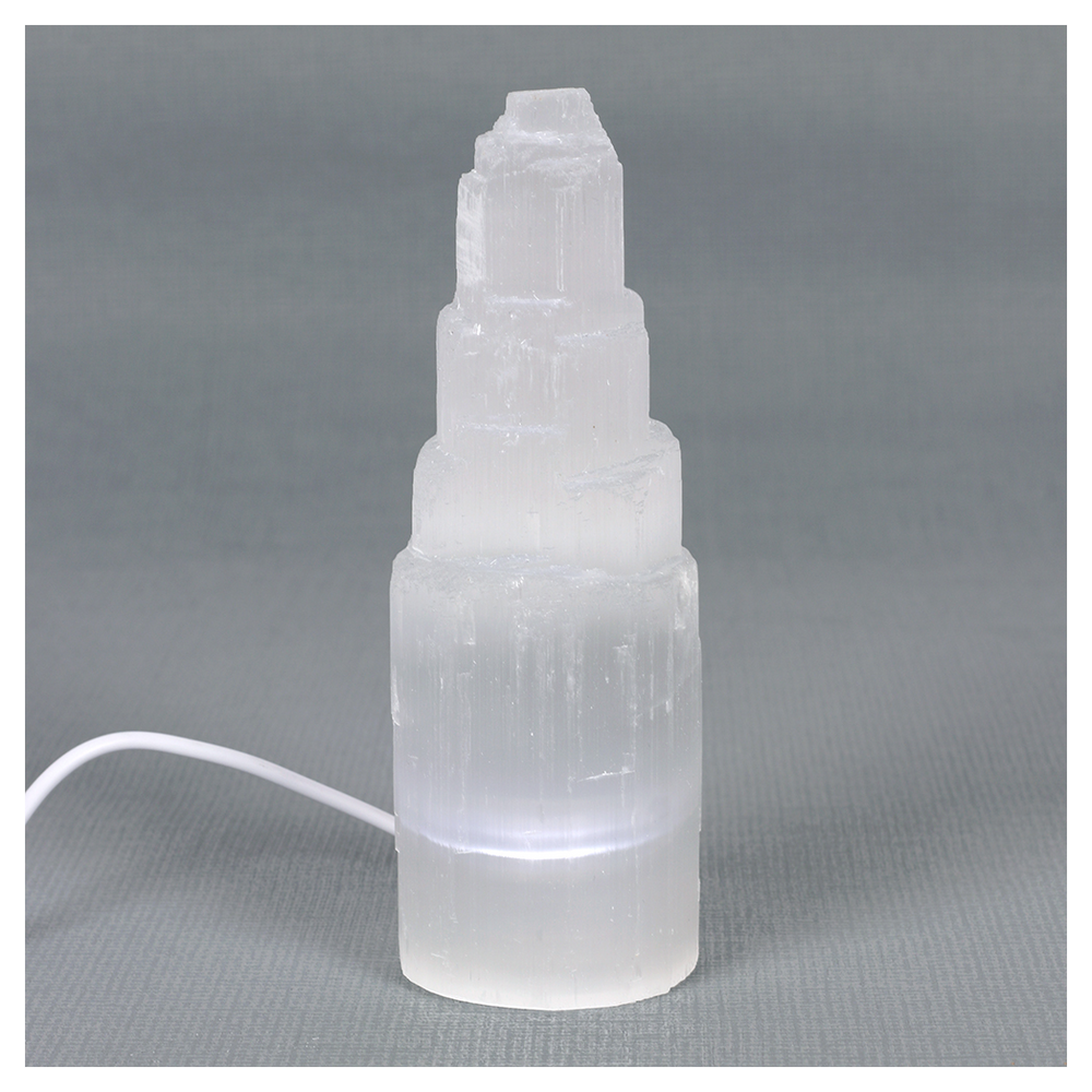 LED Selenite Mountain Lamp