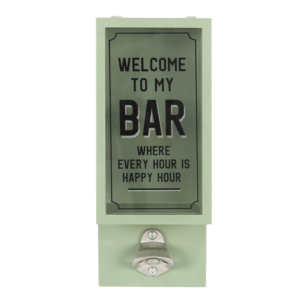 Green Garden Bar Bottle Opener Plaque